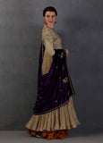 FALSA SILK VELVET EMBROIDERED DUSHALA ( MM-15/DUS )