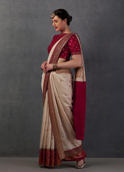 TOOSH BANDHANI EMBROIDERED SAREE SET ( KASH-03 )