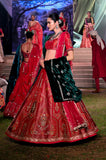 EMERALD GREEN VELVET EMBROIDERED DUSHALA (DUS-93)