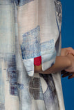IVORY CYANOTYPE FLORAL ABSTRACT PRINTED TUNIC (1 PC)