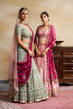 OLD ROSE EMBROIDERED LEHENGA SET ( FB-35)