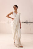 IVORY EMBROIDERED SAREE SET (3 PCS)