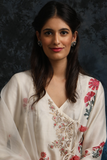 IVORY EMBROIDERED KURTA SET (3 PCS)