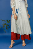 WHITE ABSTRACT PRINTED TUNIC (1 PC)