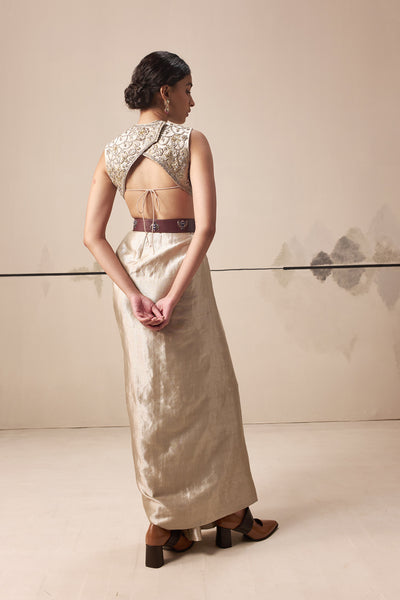 Silver embroidered skirt set (E-31/TL-124)