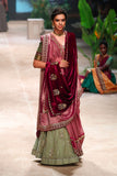 Mint tissue embroidered lehenga  set (DMT-05) (KASH-08, DMT-05 & MM-15)