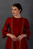 RED EMBROIDERED KURTA SET (YMN-13A)