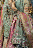 Beautiful & Pristine Embroidered Mint Anarkali Set With Dushala ( BRM Set-15 )