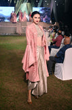 Pink silk dupion jacket and silver embroidered skirt set (TL-124D/ JKT, TL-124/SKT)
