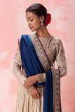 BLUE WOOLEN EMBROIDERED DUSHALA ( SHAWL-09 )