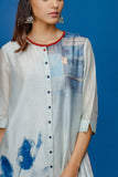 WHITE ABSTRACT PRINTED TUNIC (1 PC)