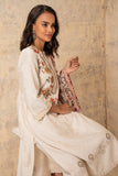 IVORY CHANDERI EMBROIDERED KURTA SET ( NR-01 )