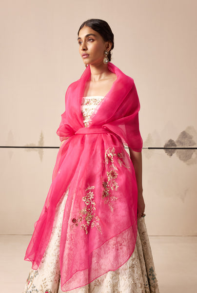 Ivory embroidered lehenga set (E-25/TL-118)