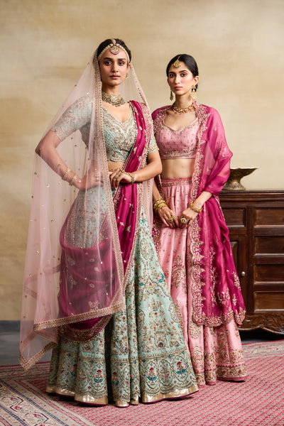 OLD ROSE EMBROIDERED LEHENGA SET ( FB-35)