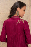 FALSA CRINKLED SILK EMBROIDERED  KURTA SET (SLK-01)