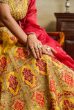 YELLOW HEAVY EMBROIDERED LEHENGA SET (FB-33)