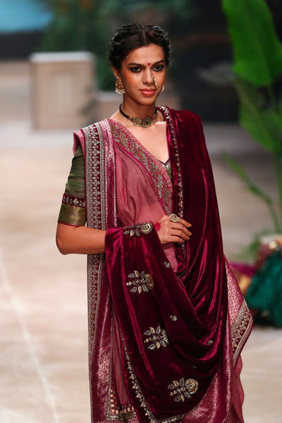 Mint tissue embroidered lehenga  set (DMT-05) (KASH-08, DMT-05 & MM-15)
