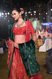 EMERALD GREEN VELVET EMBROIDERED DUSHALA (DUS-93)
