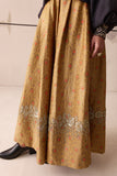 Charcoal embroidered blouse and Yellow brocade skirt set(E-10/TL-14)
