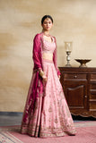 OLD ROSE EMBROIDERED LEHENGA SET ( FB-35)