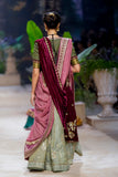 Mint tissue embroidered lehenga  set (DMT-05) (KASH-08, DMT-05 & MM-15)