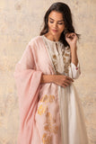 IVORY CHANDERI FOIL PRINTED & EMBROIDERED KURTA SET ( NR-05 )