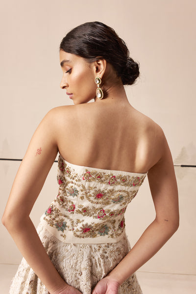 Ivory embroidered lehenga set (E-25/TL-118)