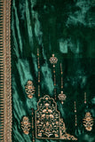EMERALD SILK VELVET EMBROIDERED DUSHALA ( DUS-63 )