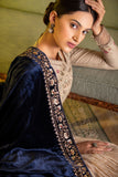 BLUE SILK VELVET ZARDOZI EMBROIDERED DUSHALA ( DUS-91 )