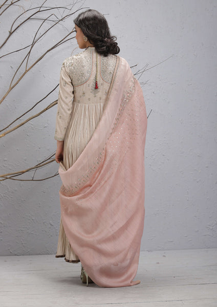 BLUSH PINK TUSSAR DUPATTA (DUP-37)