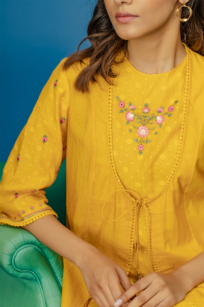 Embroidered Double Layered Tunic ( BNS-09)