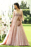 BLUSH CHIFFON EMBROIDERED TIERED ANARKALI SET (KK-44A/SK-32)