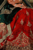 Heavenly Red Embroidered Lehanga Set With Velvet Dushala (ALW-14/SK-36/SK-11/WS-36)