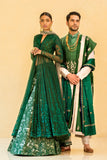 EYE CATCHING EMERALD GREEN ANARAKALI SET ( ALW-21 )