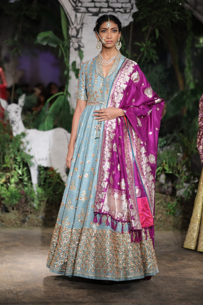GOTA PATTI EMBROIDERED ANARKALI SET ( SK -21 )