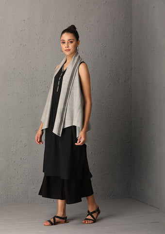 Grey cape with inner and palazzo (SW-36B)