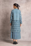 Indigo Blue Cotton Linen Ajrakh Dress (PR-10E/TNC)