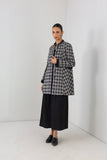 BLACK & WHITE CHEQUERED WOOLEN JACKET (1 PC)