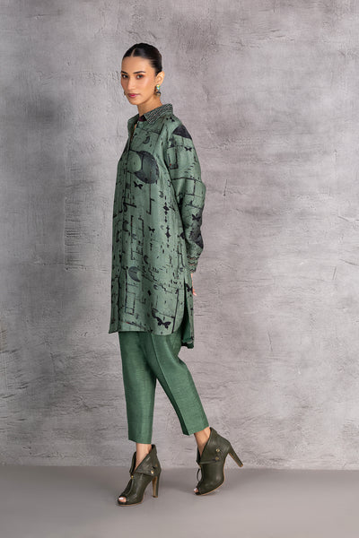 MILITARY GREEN DUPION SHIRT (1 PC)