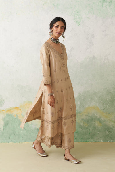 TOOSH DUPION HAND EMB. KASHMIRI KURTA SET (3 PCS)