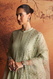 SAGE GREEN DUPION EMBROIDERED KURTA SET (YMN-14C)