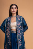 ELECTRIC BLUE EMB JACKET SET (2 PCS)