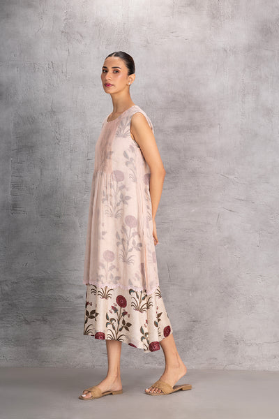 BLUSH FLORAL CHANDERI TUNIC (1 PC)