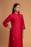 RED DUPION EMB. KURTA SET (2 PCS)