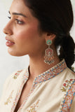 TOOSH CHANDERI KASHMIRI MULTICOLOUR EMBROIDERED JACKET SET(3 PCS)