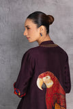 CHOCOLATE BROWN DUPION JACKET (1 PC)