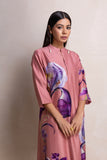 SALMON PINK SILK CHANDERI PRINTED TUNIC (1 PC)