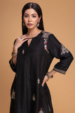 BLACK DUPION EMB. KURTA SET (3 PCS)