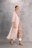 BLUSH FLORAL CHANDERI TUNIC WITH JACKET (1 PC)