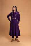 PURPLE DUPION EMB. KURTA (2 PCS)